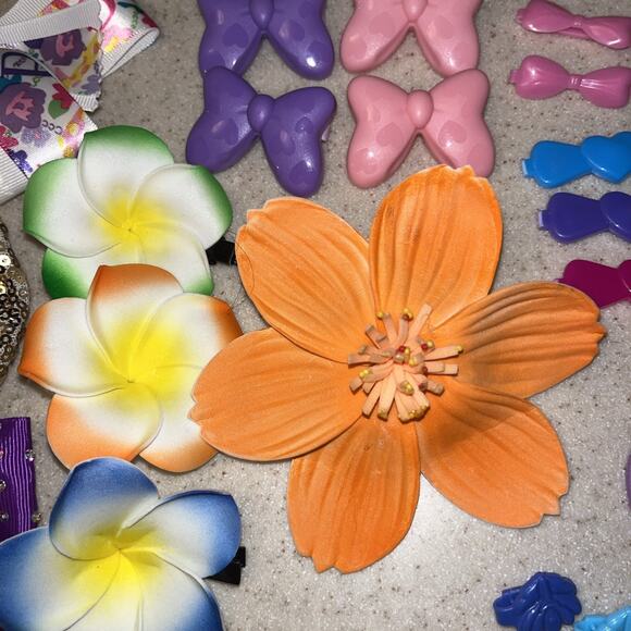 Little Girls Hair Accessory Lot, Bows Clips Bands & Barrettes, Fancy Fun Joy - Picture 10 of 12
